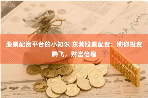 股票配资平台的小知识 东莞股票配资：助你投资腾飞，财富倍增