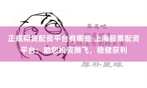 正规期货配资平台有哪些 上海股票配资平台：助您投资腾飞，稳健获利